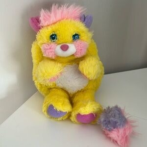 8" VINTAGE 1985 YELLOW POTATO CHIP POPPLES STUFFED ANIMAL PLUSH TOY POPPLE MINI